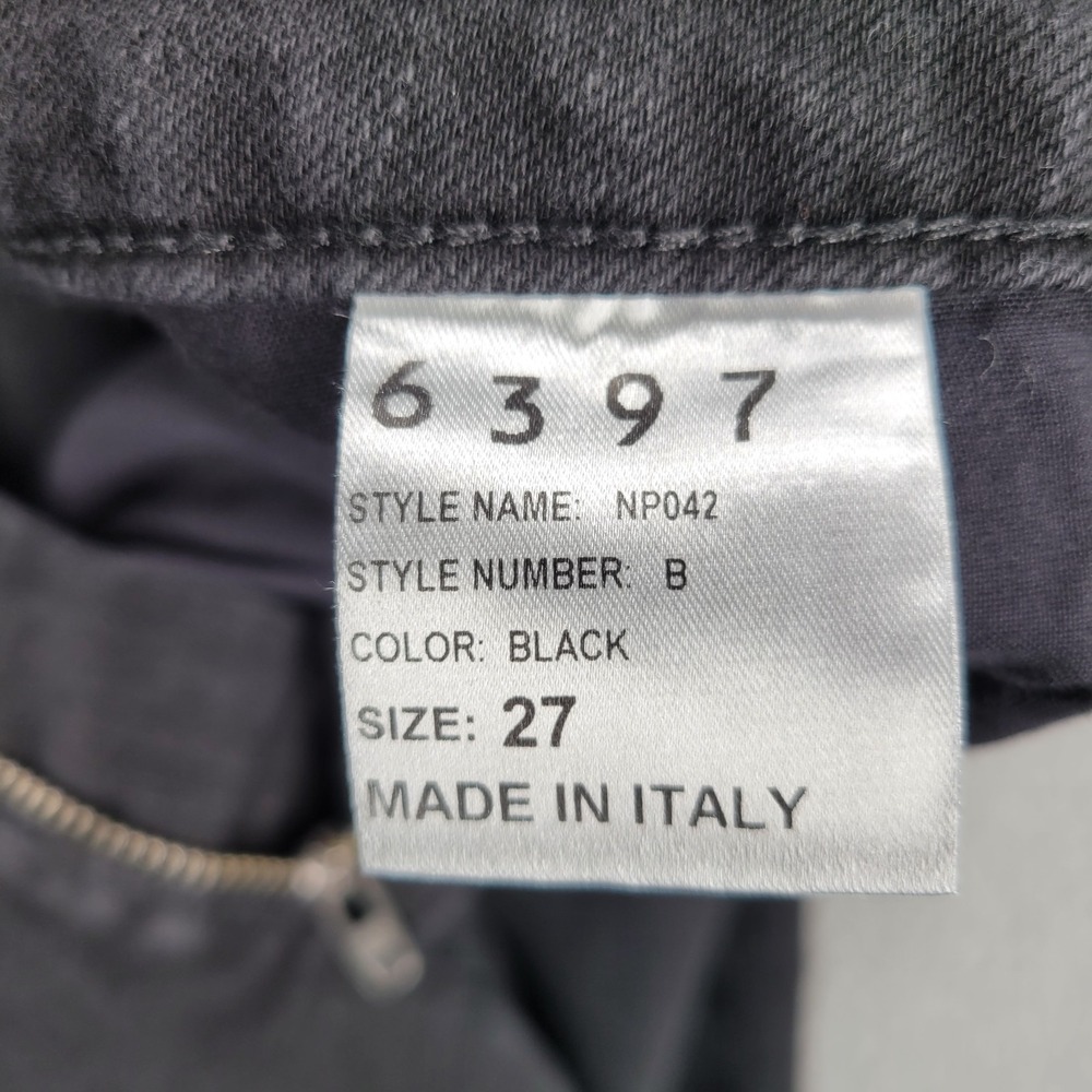 6397 Jeans Womens 27 Faded Black Mini Skinny Relaxed Fit‎ Denim NP042 Italy - Picture 6 of 15